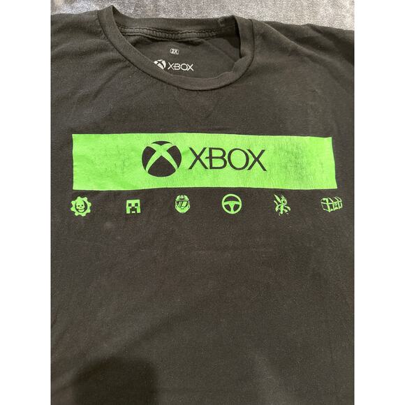 Xbox Ripple Junction Graphic T-Shirt Men's 2X Black Gaming Icons Short Sleeve - Picture 2 of 5